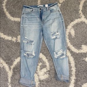 Boyfriend Jeans with Rips